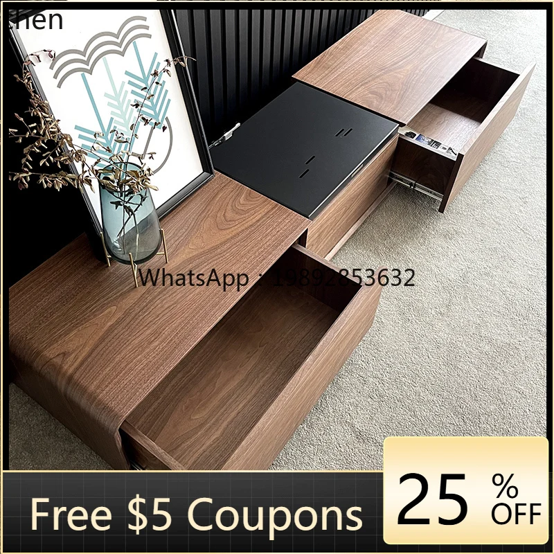 

TV cabinet Solid wood projection floor cabinet