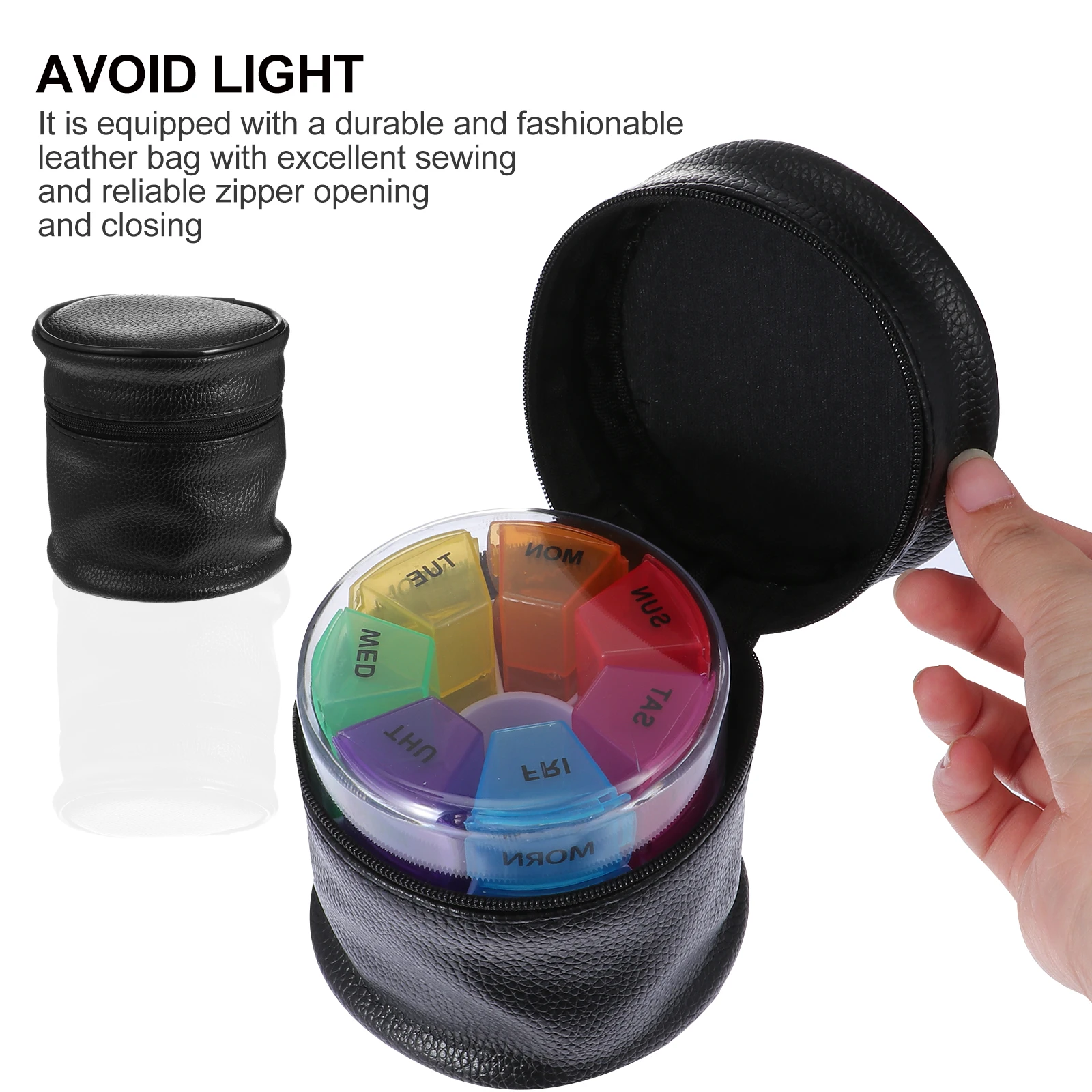 

1 шт. еженедельный органайзер для лекарств, 28 отделений, портативная дорожная коробка для таблеток, сумка для хранения из искусственной кожи, контейнер для витаминов без BPA