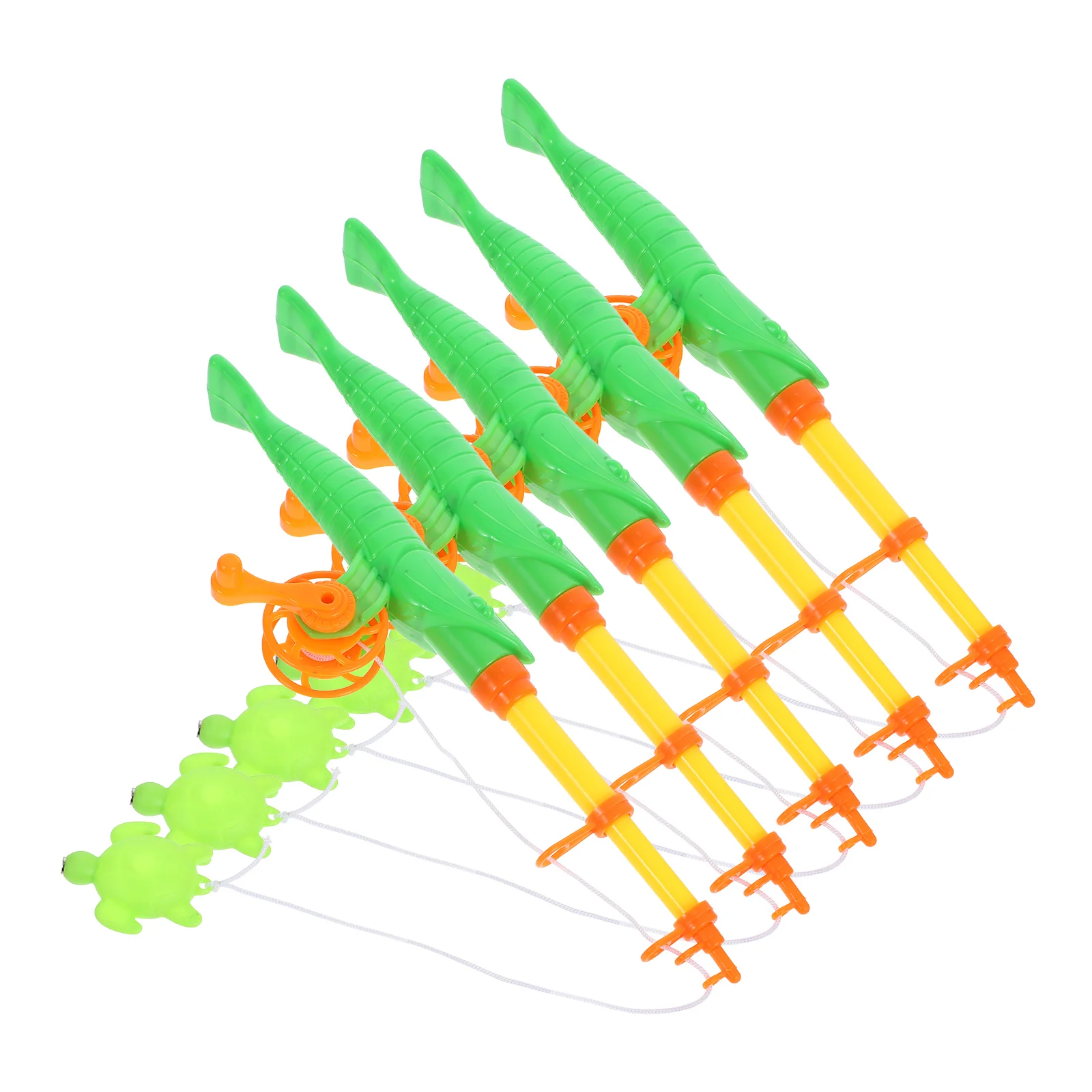 5 Pcs Magnetic Fishing Toy Rod Children's Toddler Kids Pole Educational Toys Plastic Learning Game Rods