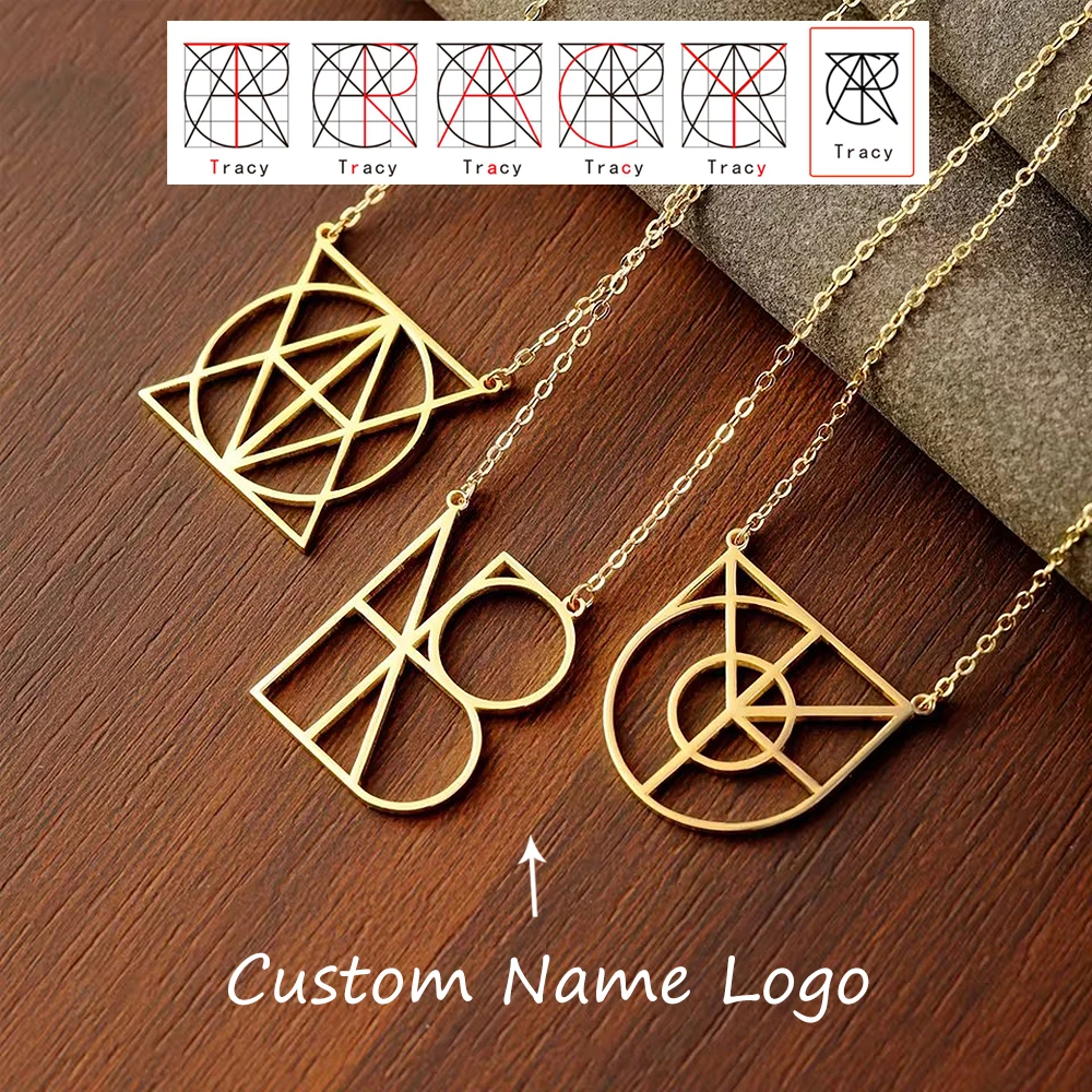 

Custom Name Logo Necklaces For Women Men Stainless Steel Customized Logo Design Pendant Necklace Personalized Neck Chain Jewelry