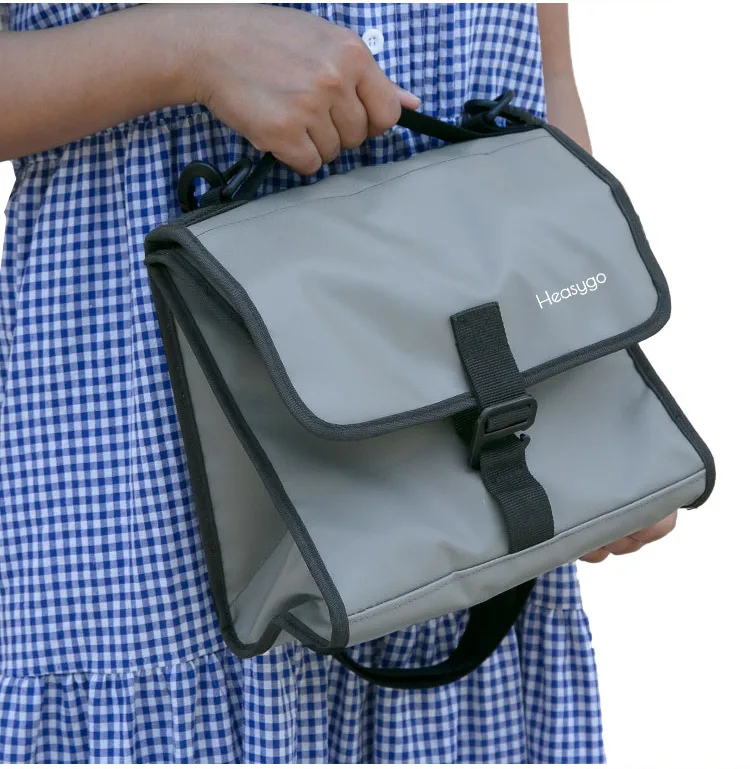 Heasygo 2505 Fahrrad-Lenkertasche mit Schnellverschluss für Brompton Vorderrohrkorb, Isoliertasche, Rahmenmontage mit Schweinenasenverschluss – Detail 19
