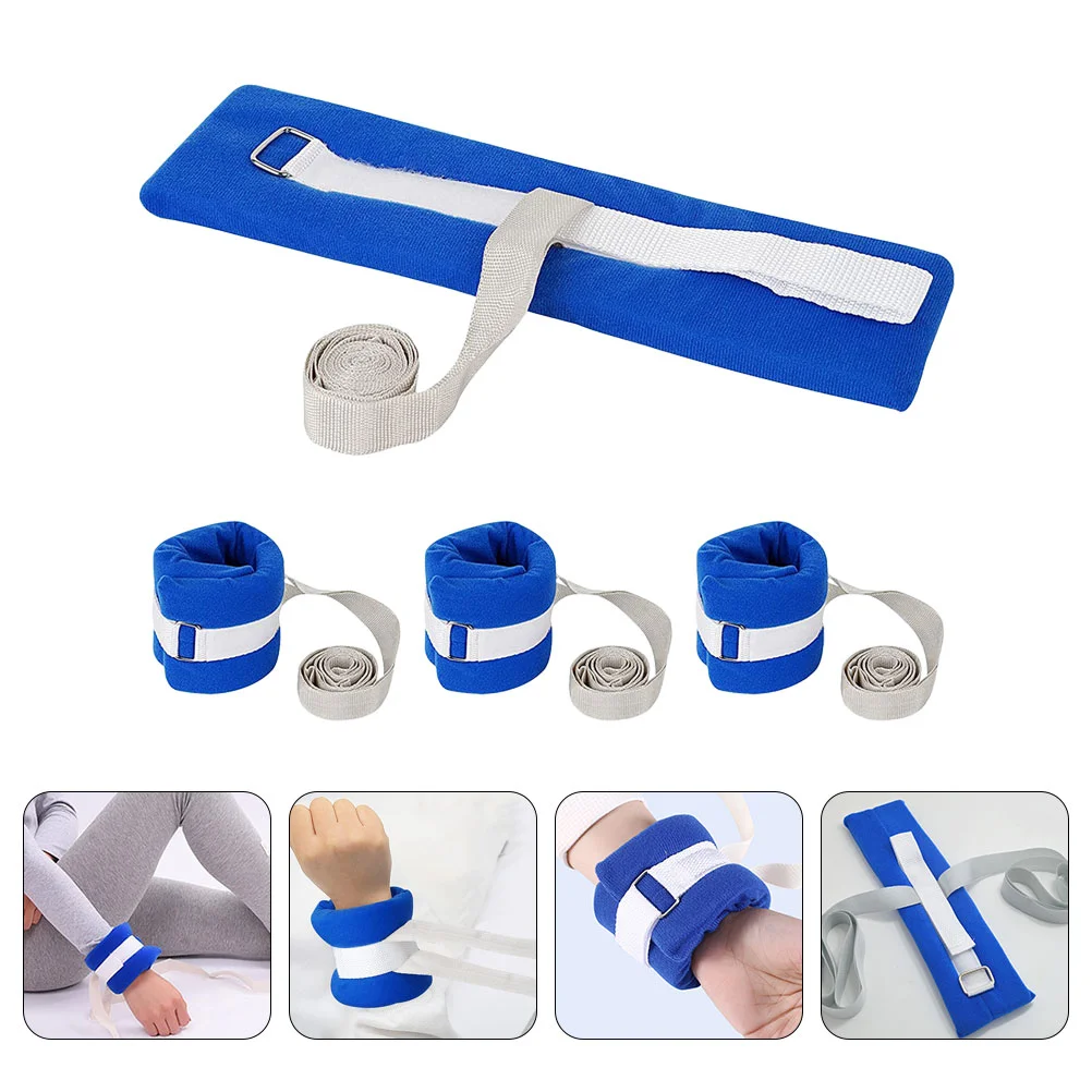 4 Pcs Belt Constraints Straps Medical Rail Ankle Adjustable Quick-release Fix Bands