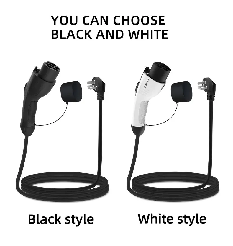 

Портативный зарядный кабель для электромобилей, 3,5 кВт, 16 А GB/T20234 с вилкой европейского стандарта, черный стильный адаптер Wallbox для электромобиля, 2 стиля зарядки