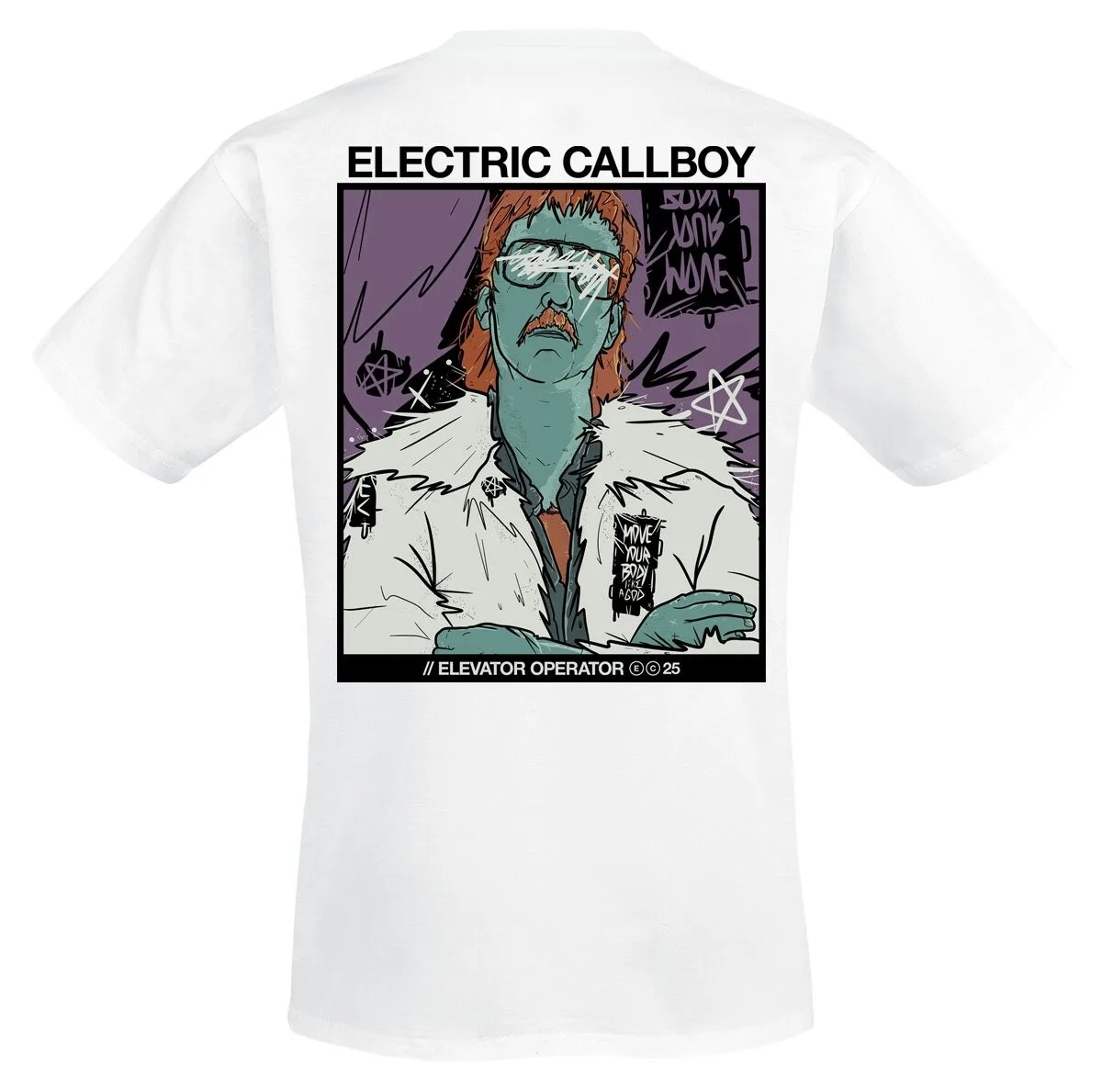 Electric Callboy Elevator Operator Print Cotton T-shirt Men Women Electronic Core Band Unisex Short Sleeve Casual Tee