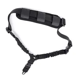 Tactical Sling Shooting With Shoulder Pad Adjustable one Point Bungee Airsoft Rifle Strapping Belt Hunting Hiking Accessories