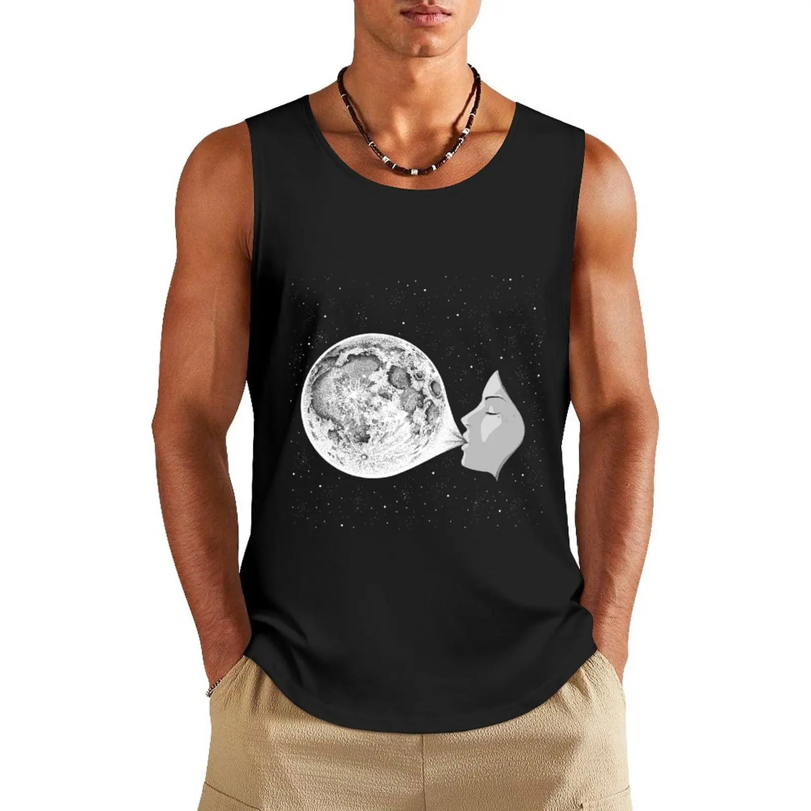 Bubble Moon Tank Top Gym clothes bodybuilding basketball