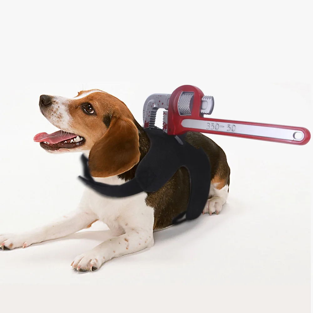 Funny Dog and Cat Cosplay Costume with Bloodstain Design description 7