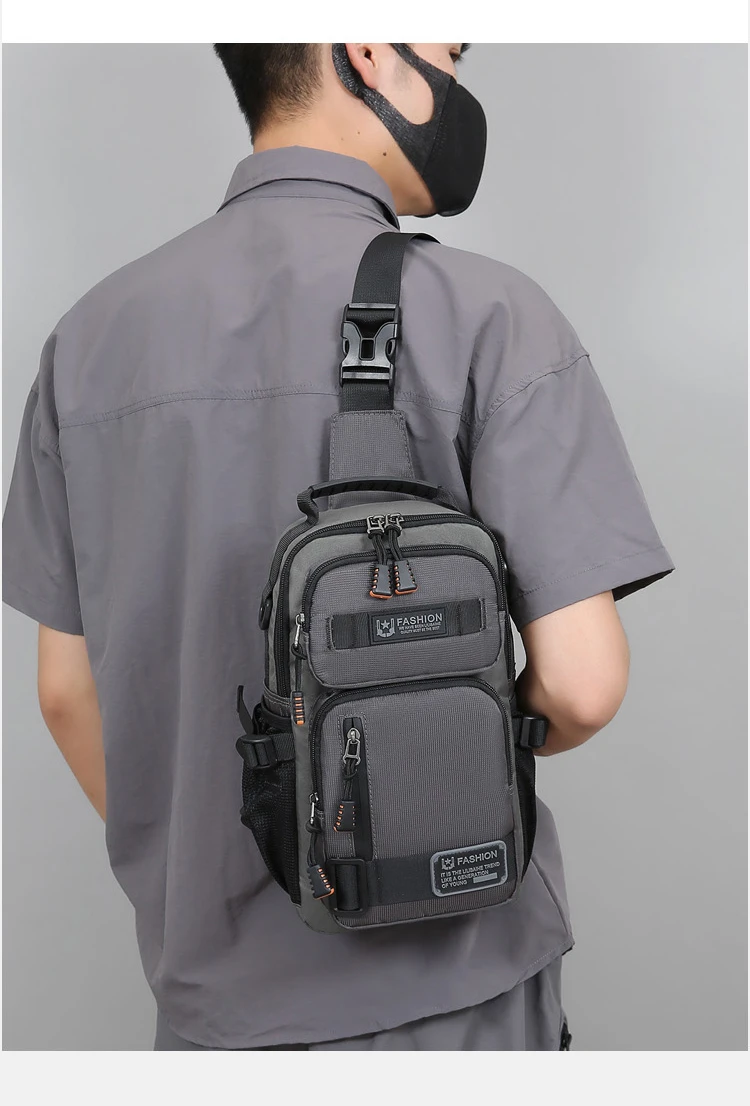 Mode männer Taille Packs Brust Tasche Hohe Qualität Oxford Umhängetaschen Für Männer Mode Lässig Männer Tasche Handtasche Männlichen Brust pack – Detail 16