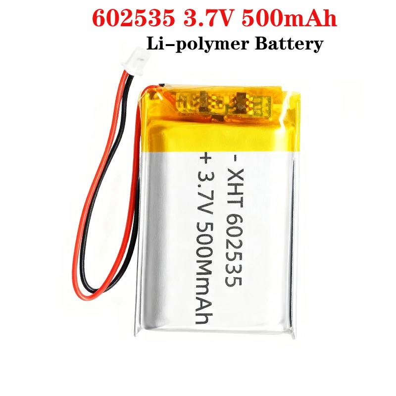 1-4pcs 602535 Battery 500mAh 3.7V Lithium Polymer Battery for Mp3 GPS Smart Watch Flashlight Electric Toy Bluetooth Speaker