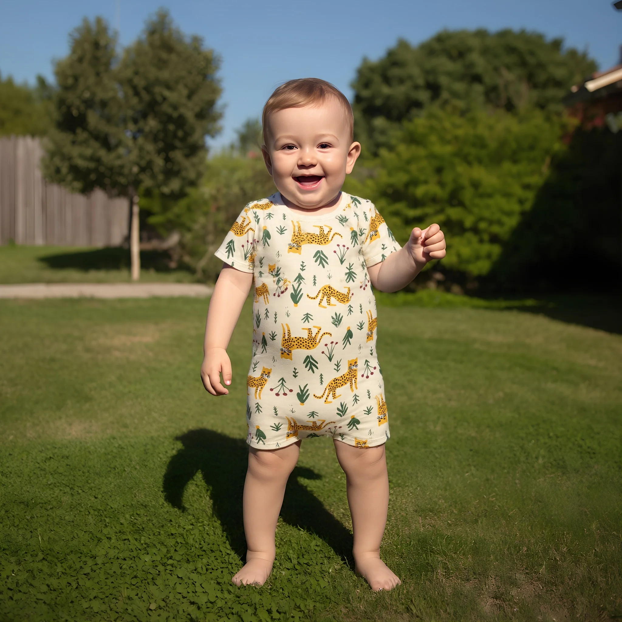 

Sanlutoz Summer Short Sleeve Cacual Infants Boys Animal Jumpsuits Fashion Toddlers Rompers