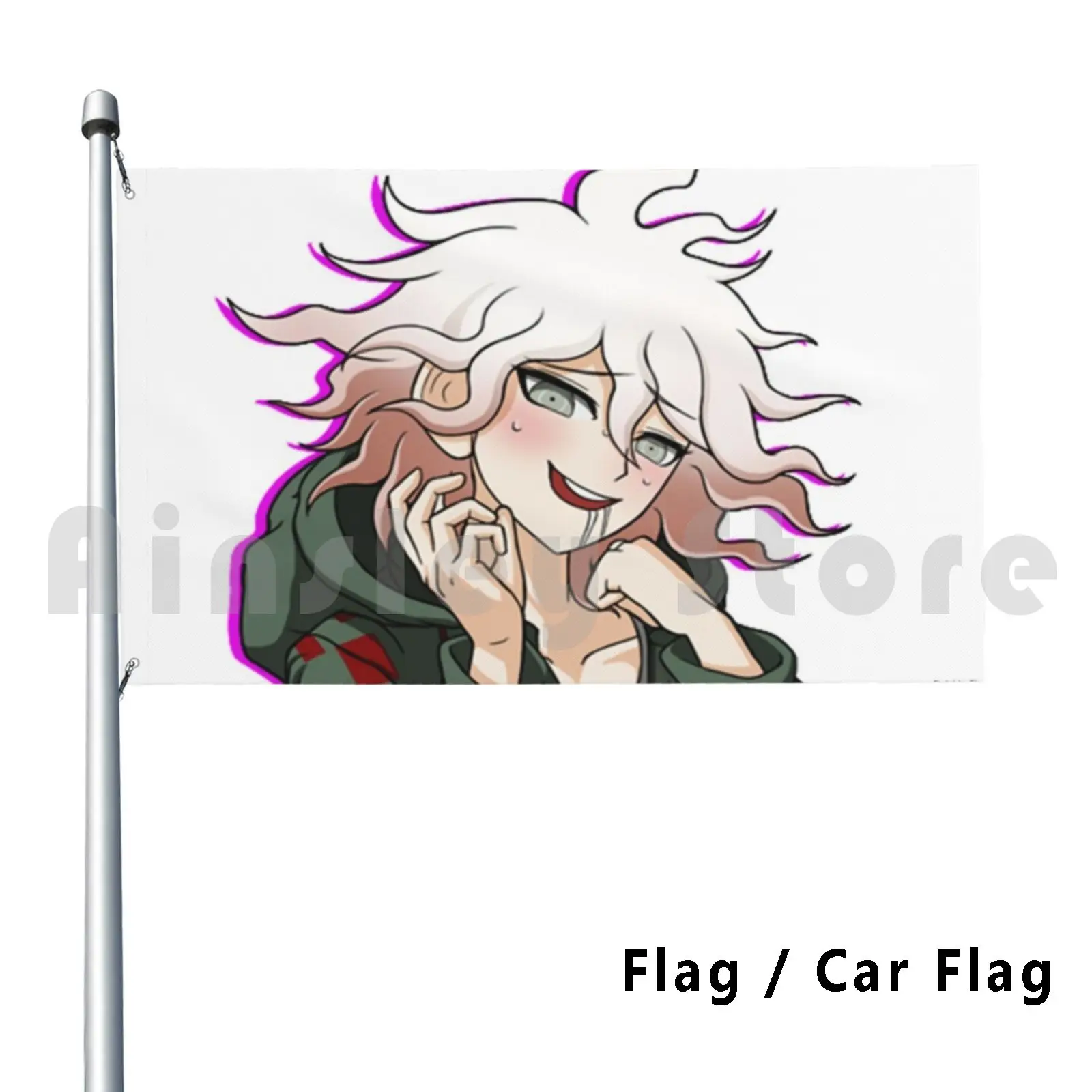 Nagito Komaeda Design V2 Outdoor Decor Flag Car Flag Nagito Komaeda Nagito Komaeda Chiaki Nanami Chiaki Nanami