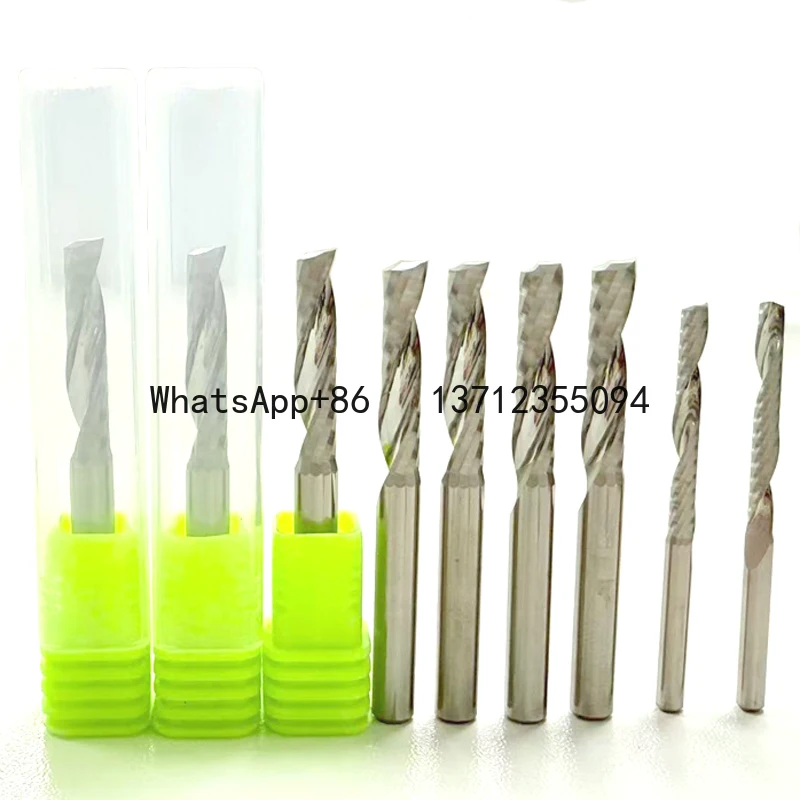 

10 шт./лот AAA TOP 1,0/1,2/1,5/2,0/2,5/3,175/4/5/6/8/10/12 мм твердосплавная фреза с одной канавкой для акрилового ПВХ МДФ дерева