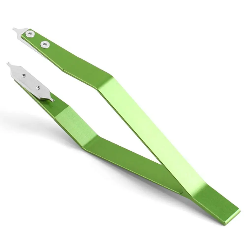 V على شكل ساعة الربيع بار مزيل الدقة Rofessional الربيع بار الملقط مستقرة سبائك الألومنيوم ساعة أداة إصلاح الساعاتي