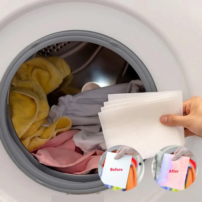 Color & Dirt Capture Disposable Sheet for Mixed Clothes, Anti-Cross-dyeing, Anti-Dyeing Towel Washing Machine Cleaning Chemicals