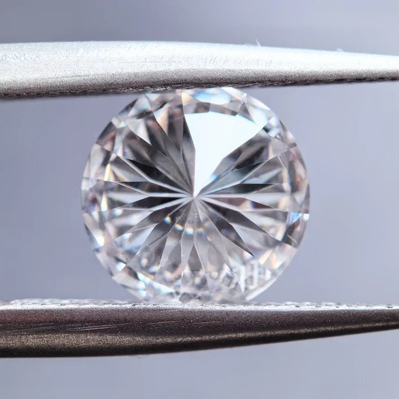 

NEW Moissanite Stone Time Cut D Color Round Shape Charm Gemstone for DIY Jewelry Making Earrings Ring Selectable GRA Certificate