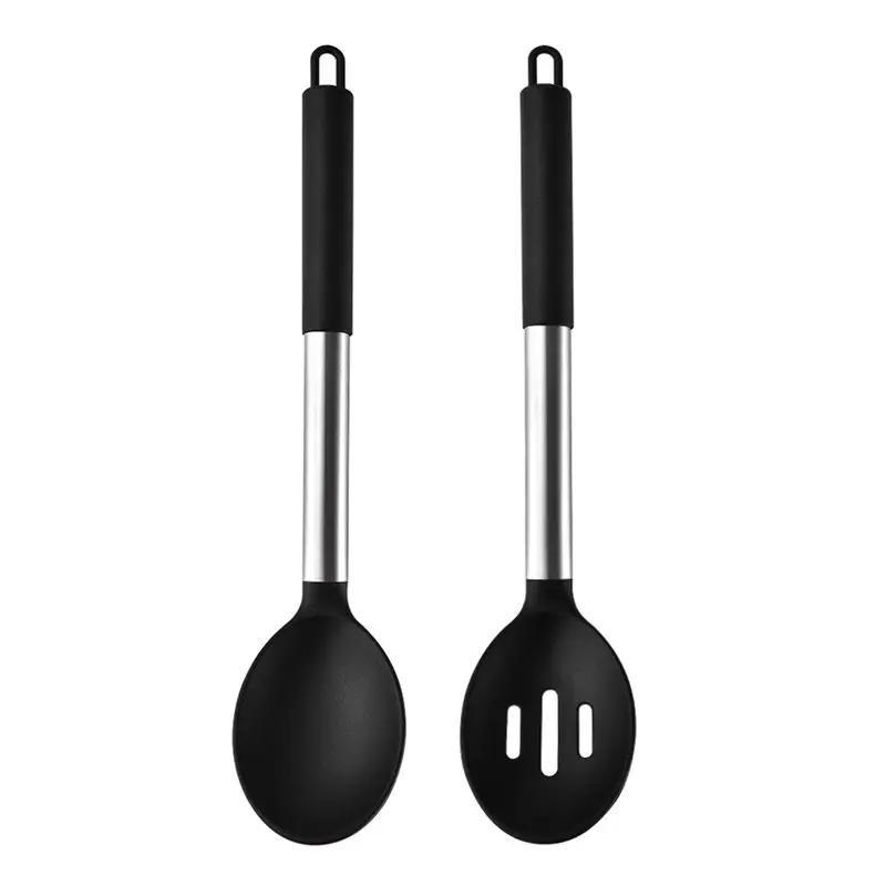 

B-Est Heat Resistant Cooking Spoon Set-Silicone Material, Large Size Nonstick Free Kitchen Utensils