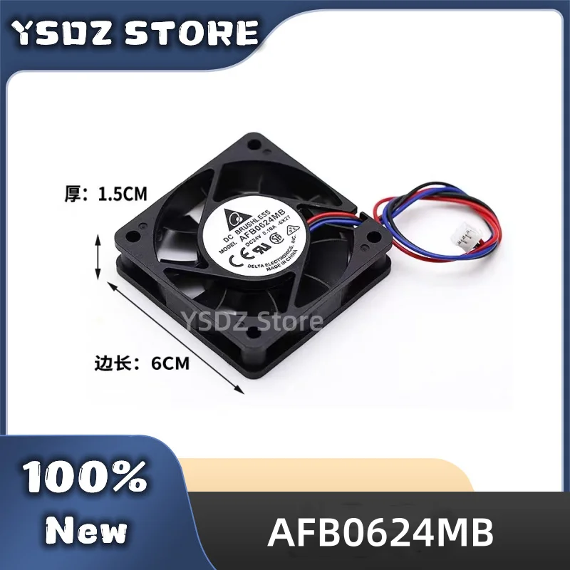 AFB0624MB 3-wire DC24V 0.1A 60*60*15MM For Delta New Original Cooling fan Fast Shipping