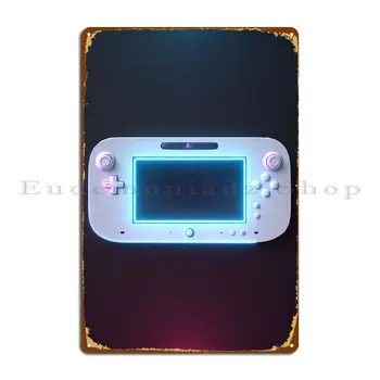 3D N Wiiu 컨트롤러 금속 사인 플레이트, 주석 사인 포스터, 거실 장식 플라크 만들기 