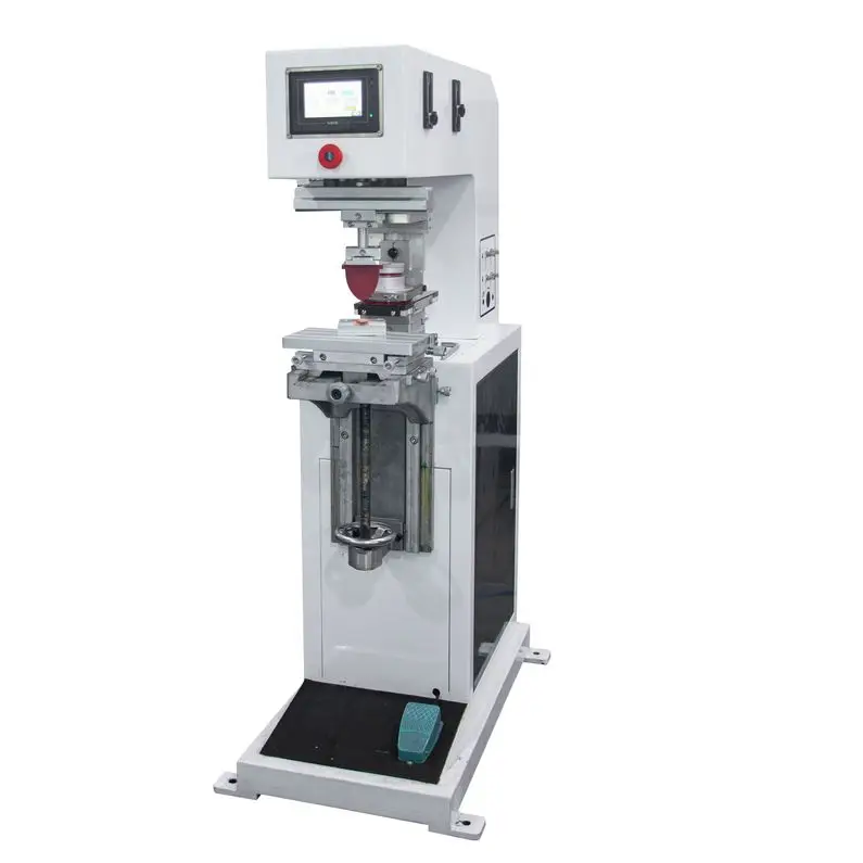 New Design One Color High Efficiency USB Connectivity 220V Semi-automatic Ink Cup Pad Printer Touch Screen Printing Plastic 1