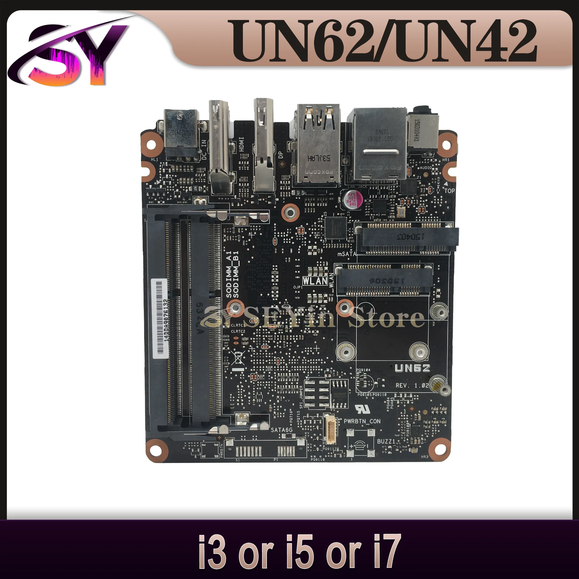 Mainboard For ASUS VivoMini UN62 UN62V UN42 Mini Vivo PC Computer Motherboard i3-4th i5-4th i7-4th DDR3L