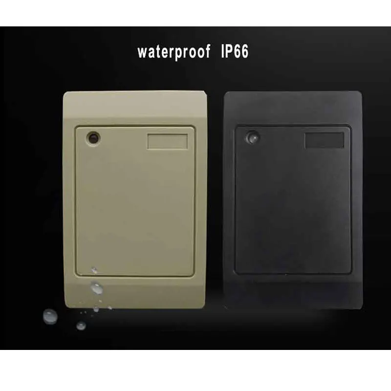 

Rfid Em Id Reader 125k Black / Buff Colour Waterproof Ip66 Wiegand 26/34 Output Access Control