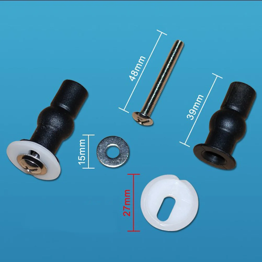 2 قطعة غطاء المرحاض العالمي توسيع المسمار سطح أملس صلابة ممتازة المدمجة سهلة التركيب التوسع المسمار