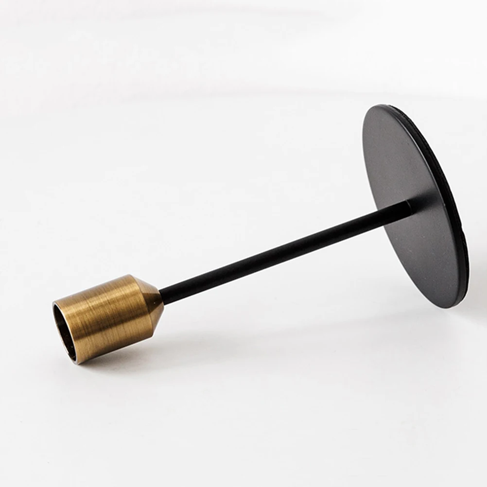 

Elegant Iron Candlestick Holder Wedding Party Atmosphere Candles Tabletop Ornament Glue Base Non-Slip Simple Rack