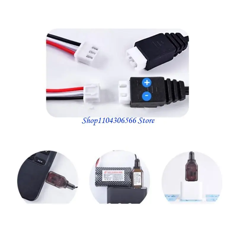 02DD USB Cable Cord with XH-3P Reverse Connector for 2S 7.4V LiPo Battery Remote Control Car Crawler Quadcopter