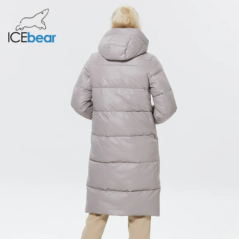 ICEbear 2023 Winter Women Outwear Parka Elegant Simple Fashion Jacket Warm And Windproof Zippe Cotton Coat  GWD22382I