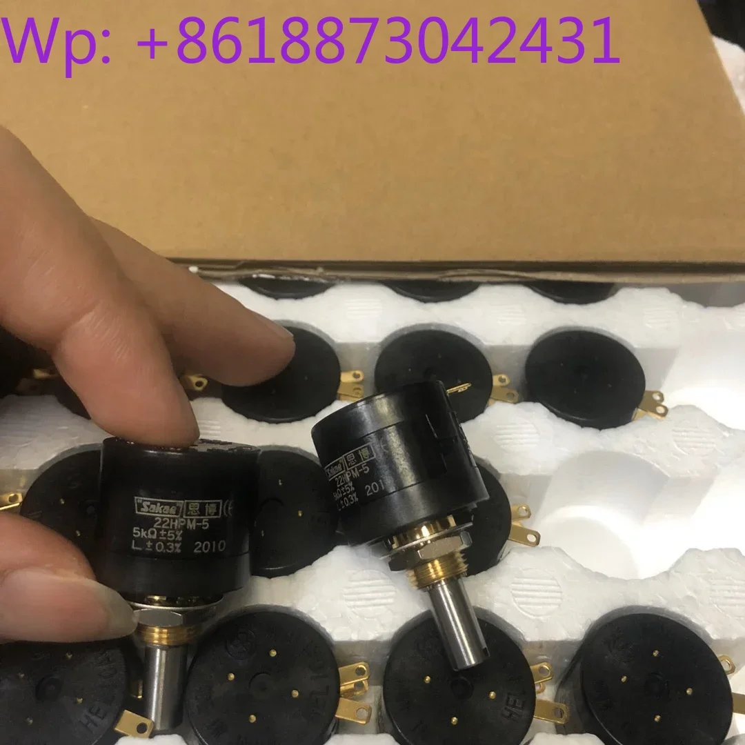 Original sakae Spiro multi-coil wire wound potentiometer 22HP-5 22HP-10 1K 2K 5K 10K 5 turns（1PCS）