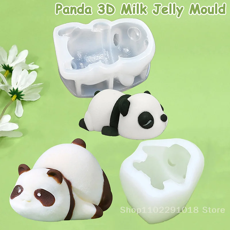 Cute Panda Milk Pudding Silicone Mold Mold Cute Cartoon Jelly Cake Cake Mold Cake Decoration Baking Bakery Tool Dessert Tools