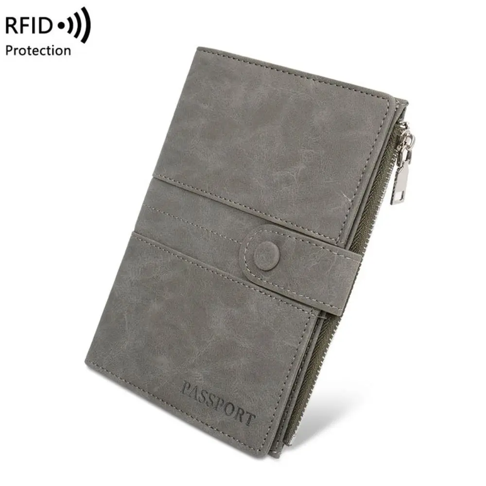 

Портативная RFID противоугонная сумка для паспорта из искусственной кожи, кошелек, обложка для паспорта, зажим для паспорта, RFID-держатель для противоугонных билетов, дорожный кошелек для женщин