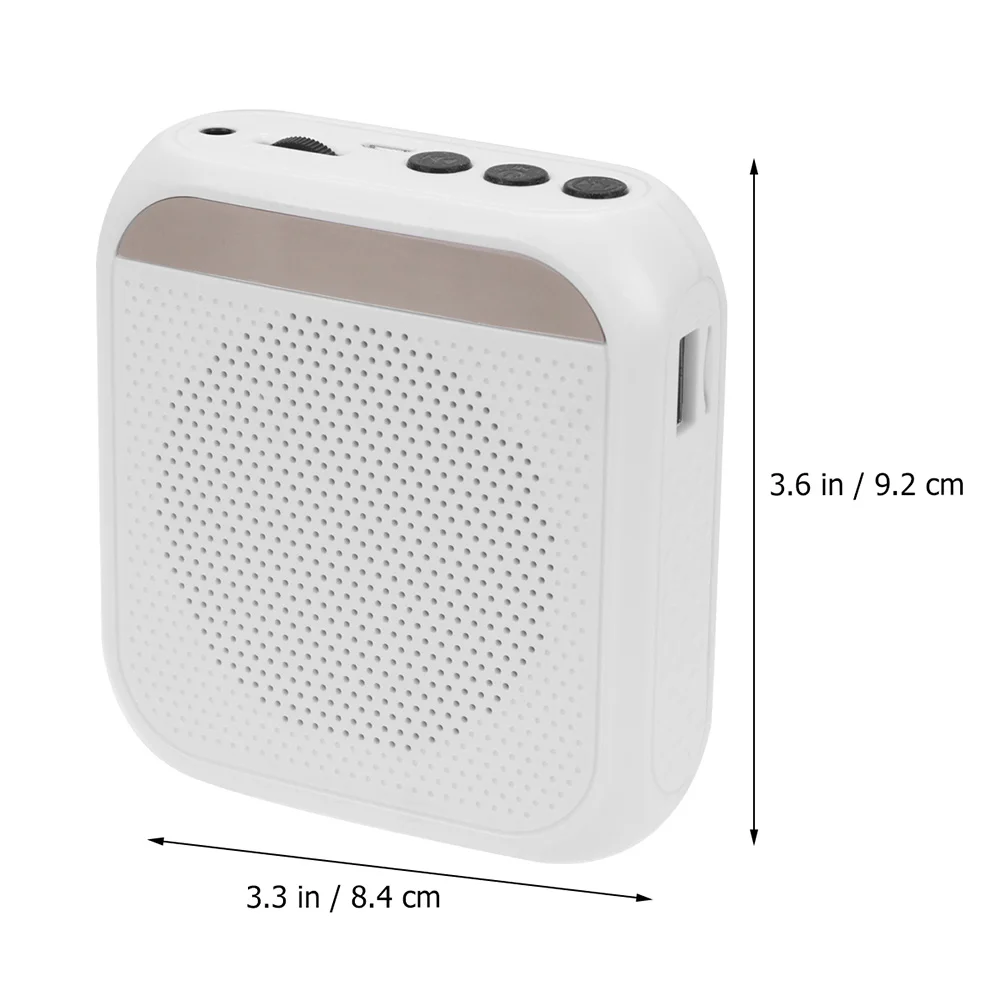 

1 Set Portable Metal Voice Amplifier 2200Mah Crisp Sound Teacher Tour Guide Small Loud Speaker Multifunction Amplifier