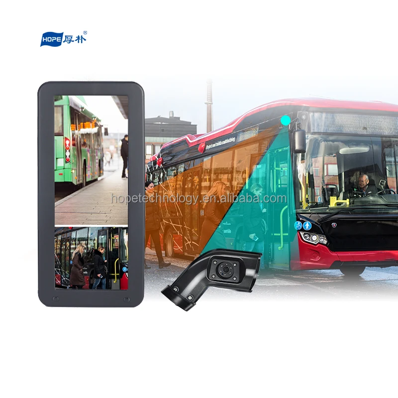 12.3 Inch Electronic Mirror 2 Channel 1080P Camera  Truck Bus Side Rear View Blind Spot Car Monitor
