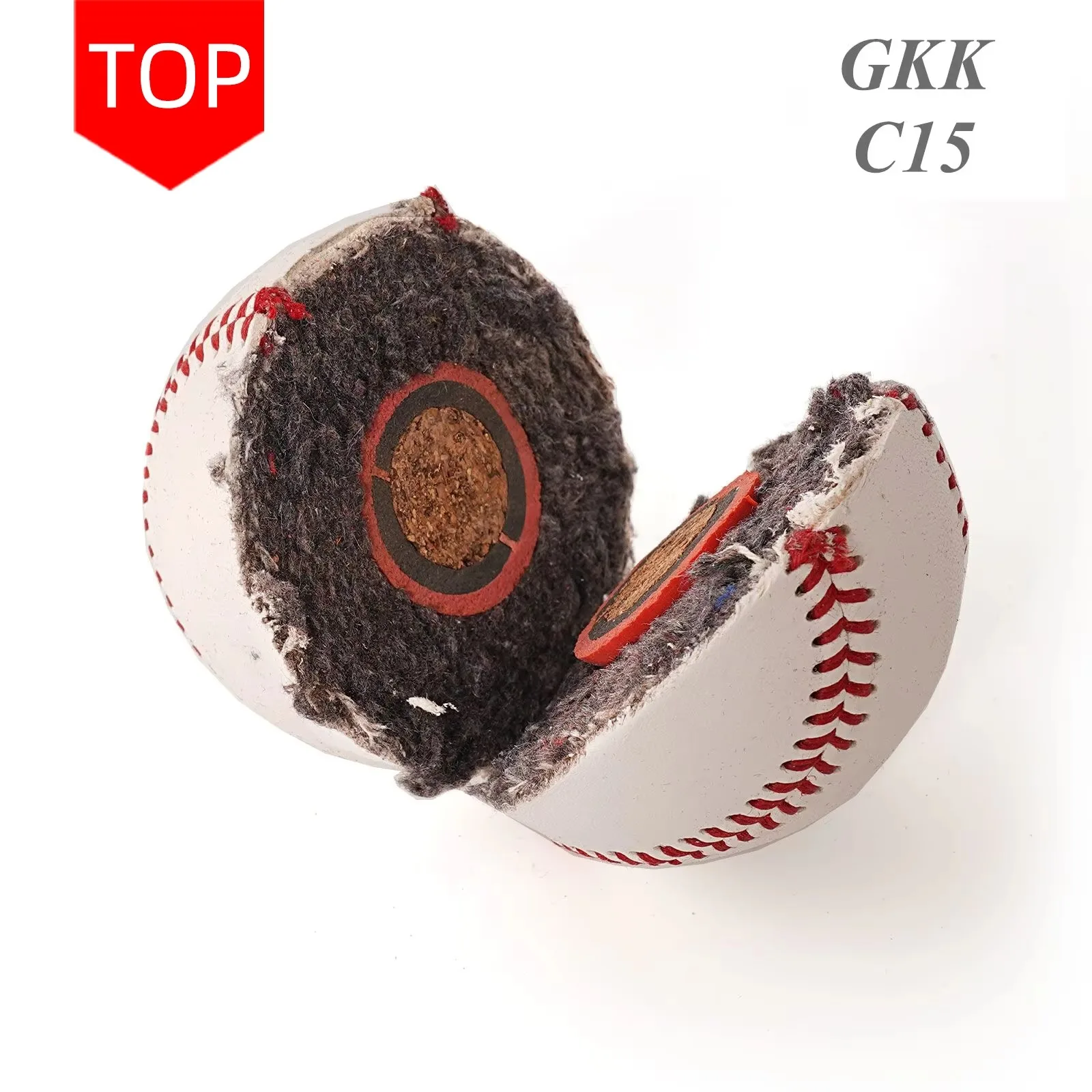 Cowhide Leather Official Size Training Baseball 15% Wool Core For Youth Recreational League Practice