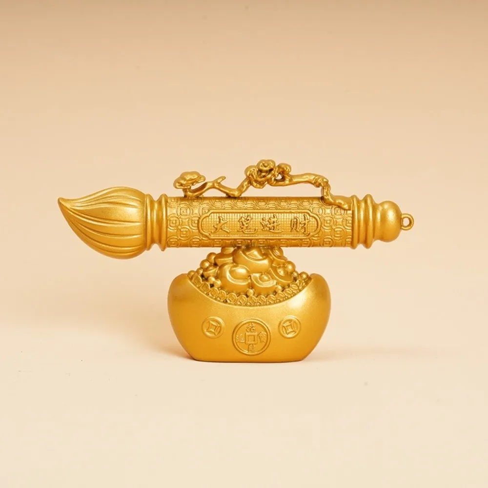 Ozdoba na biurko z materiału stopowego, element Yuanbao, rękodzieło dekoracyjne, duża ozdoba na długopis, wzór długopisu, styl chiński