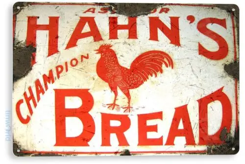 

Металлическая табличка с надписью Hahn's Bread, декор для стен, кухни, коттеджа, фермы, магазина, алюминий, A721