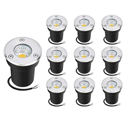 10PCS Pack 5W 10W 12W Buried Garden Path Spot Recessed Underground Light AC220V110V24V IP68 Waterproof Garden Underground Lamps