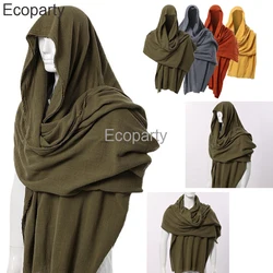 New Men's Medieval Pirate Retro Hood Scarf Black Green Red Wrap Cloak Renaissance Halloween Masquerade Costume Shoulder Cowl