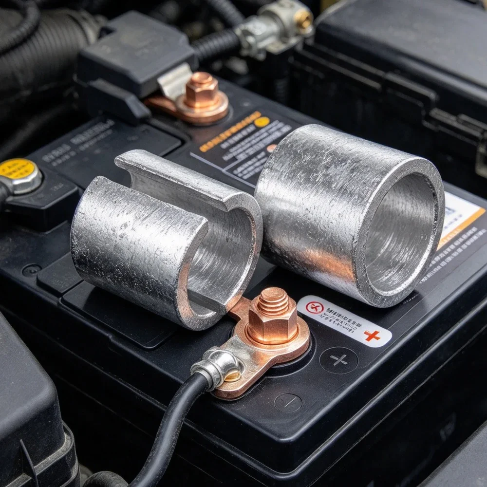 Car Battery Terminal Adapters Metalll Battery Negativeeeee Terminal Adapter Positive Post Shim Auto Battery Pile Head Repair