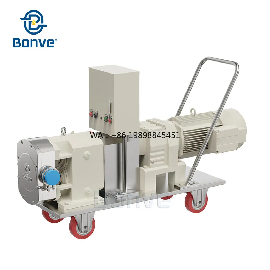 Food Grade Liquid Transfer Pump Juice Wine Soft Drink Factory CIP Sanitary Rotary Lobe Pump for Beverage Drink SS 316L