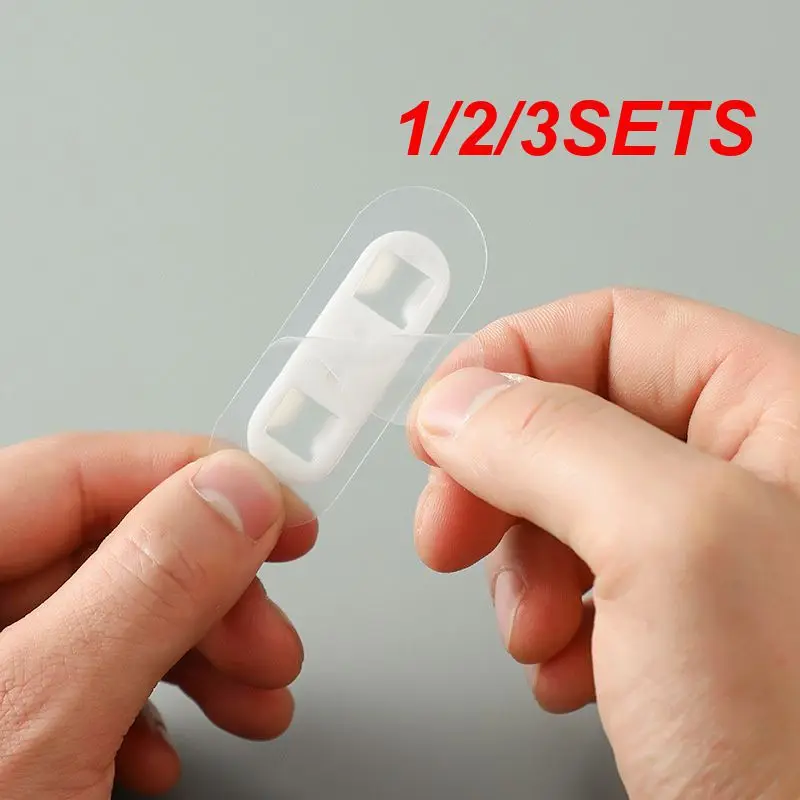 1/2/3SETS Fixing Buckle Organizer High Viscosity Home Storage Wire Retainer Punch-free Acrylic Bobbin Winder