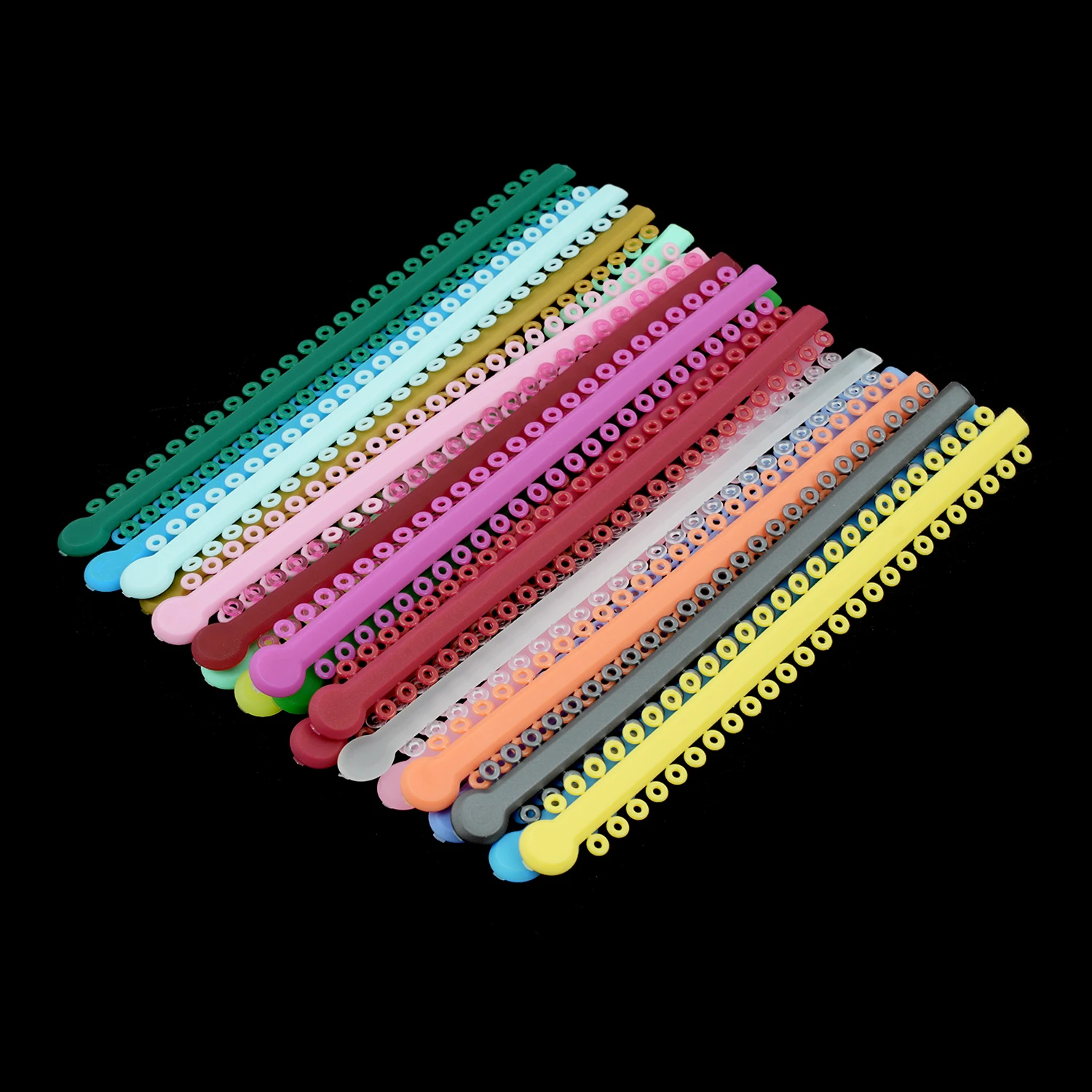 JOLANT 1000 Ties=20 Sticks Dental Orthodontic Elastic Ligature Ties Colorful Bands for Brackets Braces Orthodontics Treatment