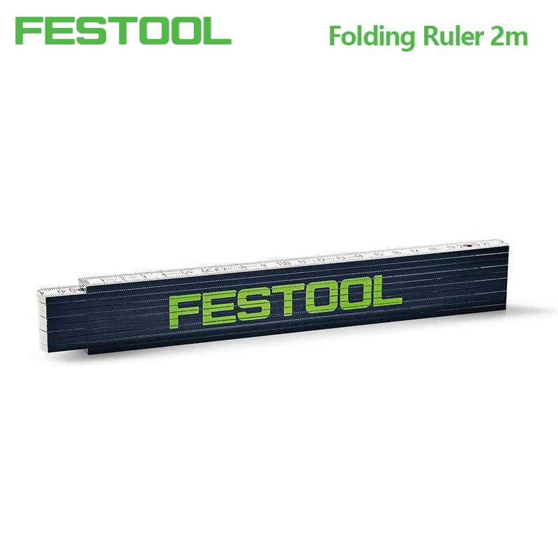 Festool Meetlint, 5 Meter, Houten Vouwregel, 2 Meter, Zeer Nauwkeurig Slijtvast Huishoudelijk Meetinstrument, Liniaal, Wo