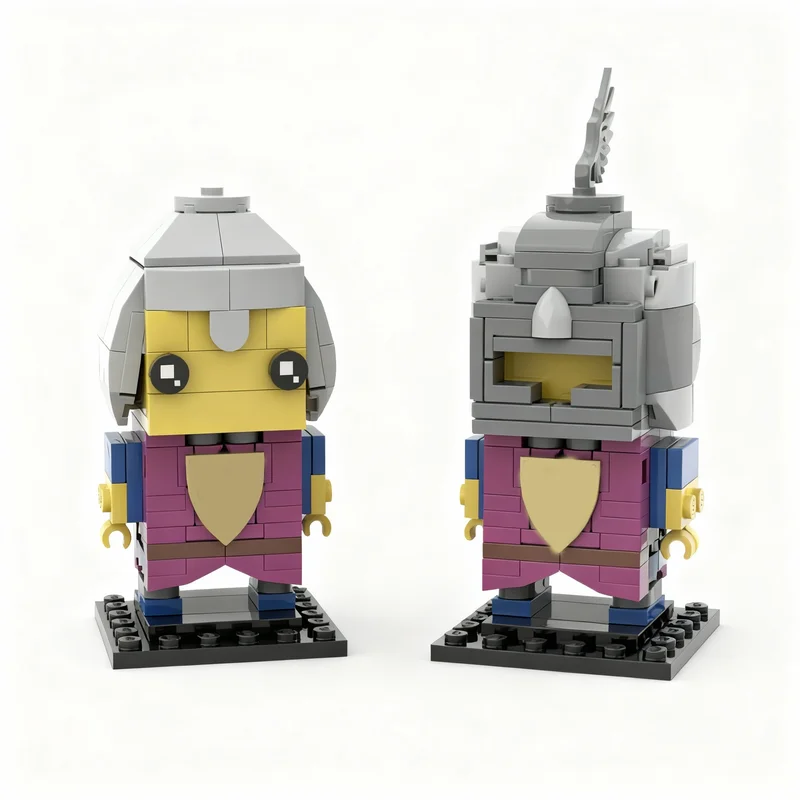 

NEW 310PCS MOC Medieval Castle Yellow Knights Brickheadz Model Custom Building Blocks Architecture DIY Assembly Display Gift Set