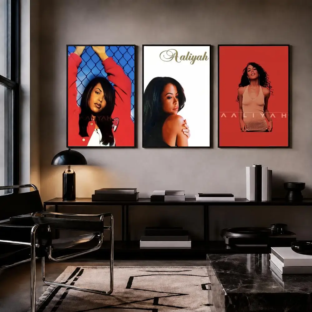 Singer A-Aaliyah Poster Trendy HD PP Paper Waterproof Wall Art Print for Bedroom Living Room Decor