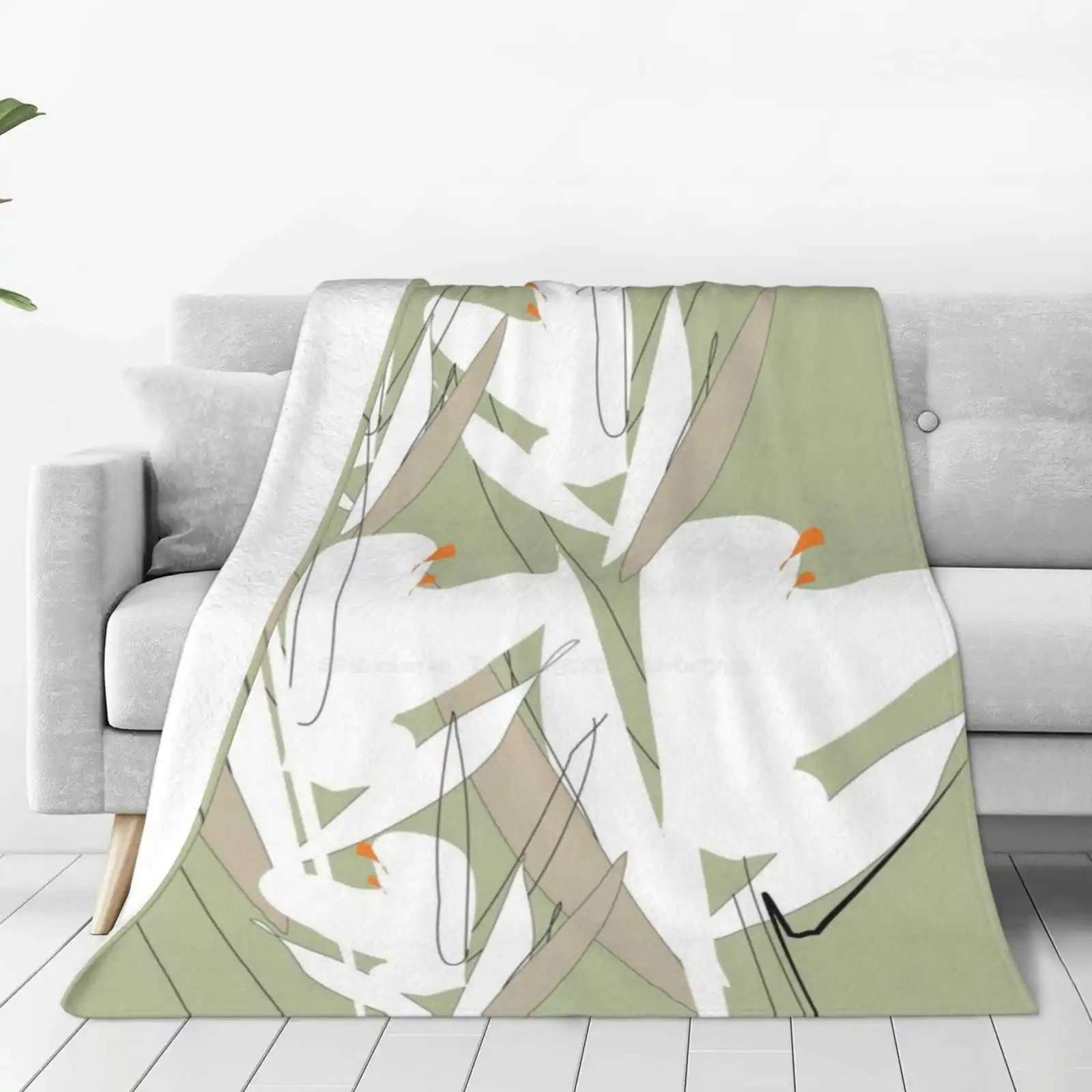 Spring Creative Design Light Thin Soft Flannel Blanket Spring Easter Flowers Fresh Blossom Nature Leaves Leaf Summer