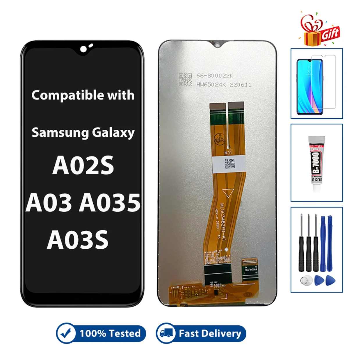 

6.5'' Screen LCD For Samsung Galaxy A02S A025 A03 A035 A03S A037 Display Touch Screen A025M A025F/DS A025G/DS A035F A037F A037M