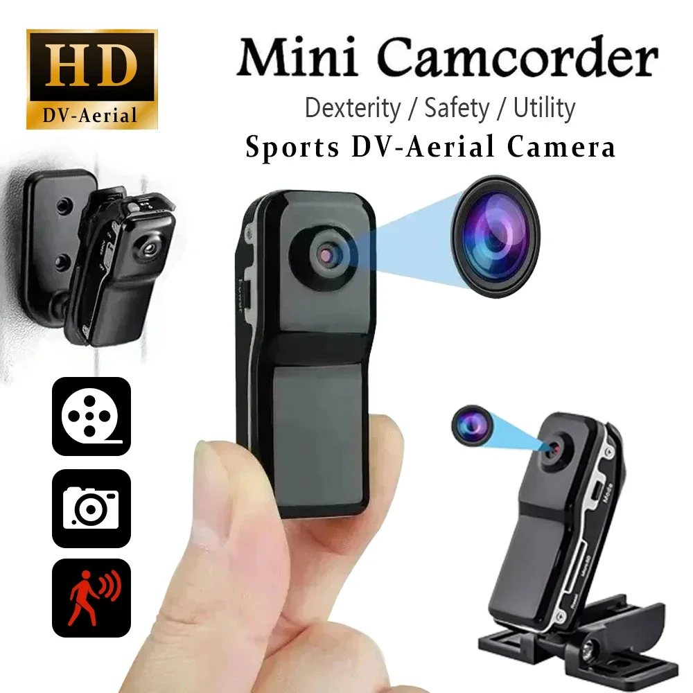 

2024 Mini HD DV Camera Body Camcorder Mount Portable Video Record Nanny Security Cam Small Sports Car DVR Webcam For Home&Office