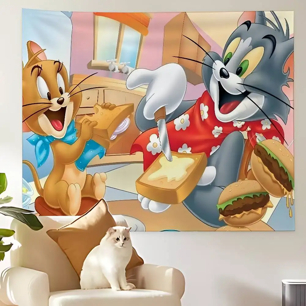 Cute T-Tom And Jerry Tapestry Customizable Tapestries Of Various Styles,wall Hangings, Celebrity Photo Printing,wall Hangings